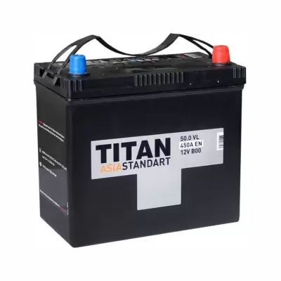 Аккумулятор Titan Standart 6ст-50 VL Titan Asia Standart е тонк.кл. переход. тонк./толст. B24L 50