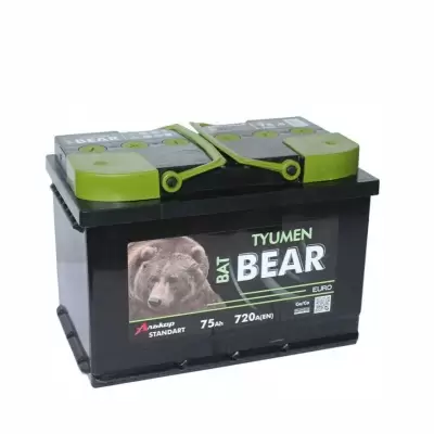 Аккумулятор BatBEAR  6ст-75 VLA Медведь BatBEAR Ca/Ca е 75