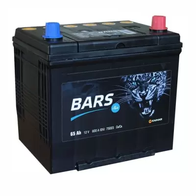 Аккумулятор Bars  6СТ-65 АПЗ BARS Asia е c ниж. крепл. D23L 65