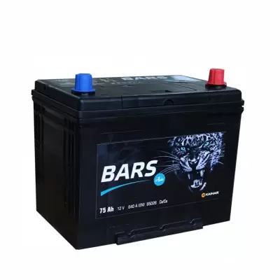 Аккумулятор Bars  6СТ-75 АПЗ BARS Asia е c ниж. крепл. D26L 75