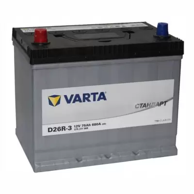 Аккумулятор Varta 75 Varta 575 311 068 Стандарт Asia c ниж. крепл. D26R 75