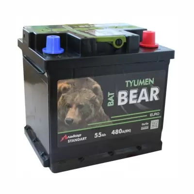 Аккумулятор BatBEAR  6ст-55 VLA Медведь BatBEAR Ca/Са е кубик 55