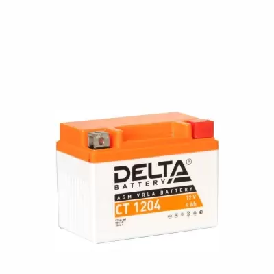 Аккумулятор Delta 4Ah Delta 12V CT 1204 AGM с эл. (004 011 V, YB4L-B, YB4L-A, YTX4L-BS) 4